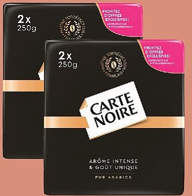 Café moulu classique pur arabica Carte Noire 2 x 250 g