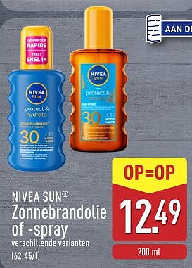 Zonnebrandolie of -spray