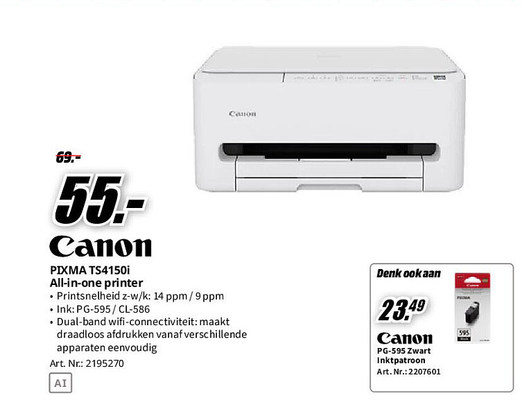 Canon PIXMA TS4150i All-in-one printer