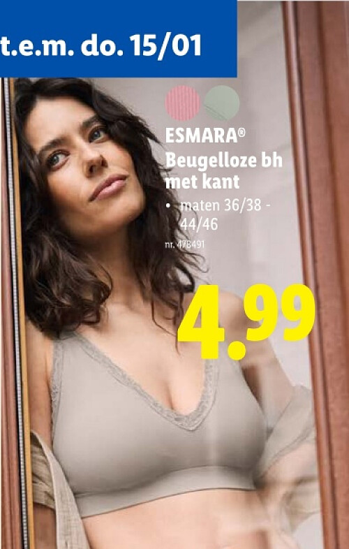 Beugelloze bh met kant