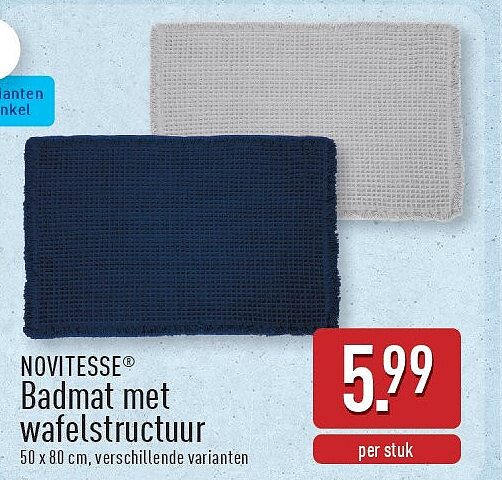 Badmat met wafelstructuur