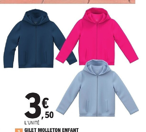 Gilet molleton enfant