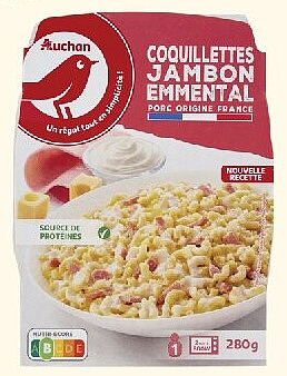 Coquillettes au jambon emmental Auchan