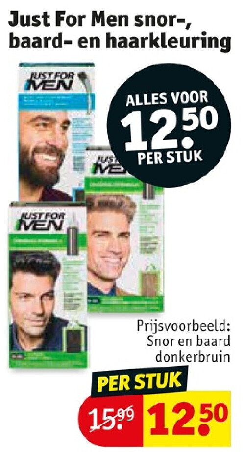 Just For Men snor-, baard- en haarkleuring