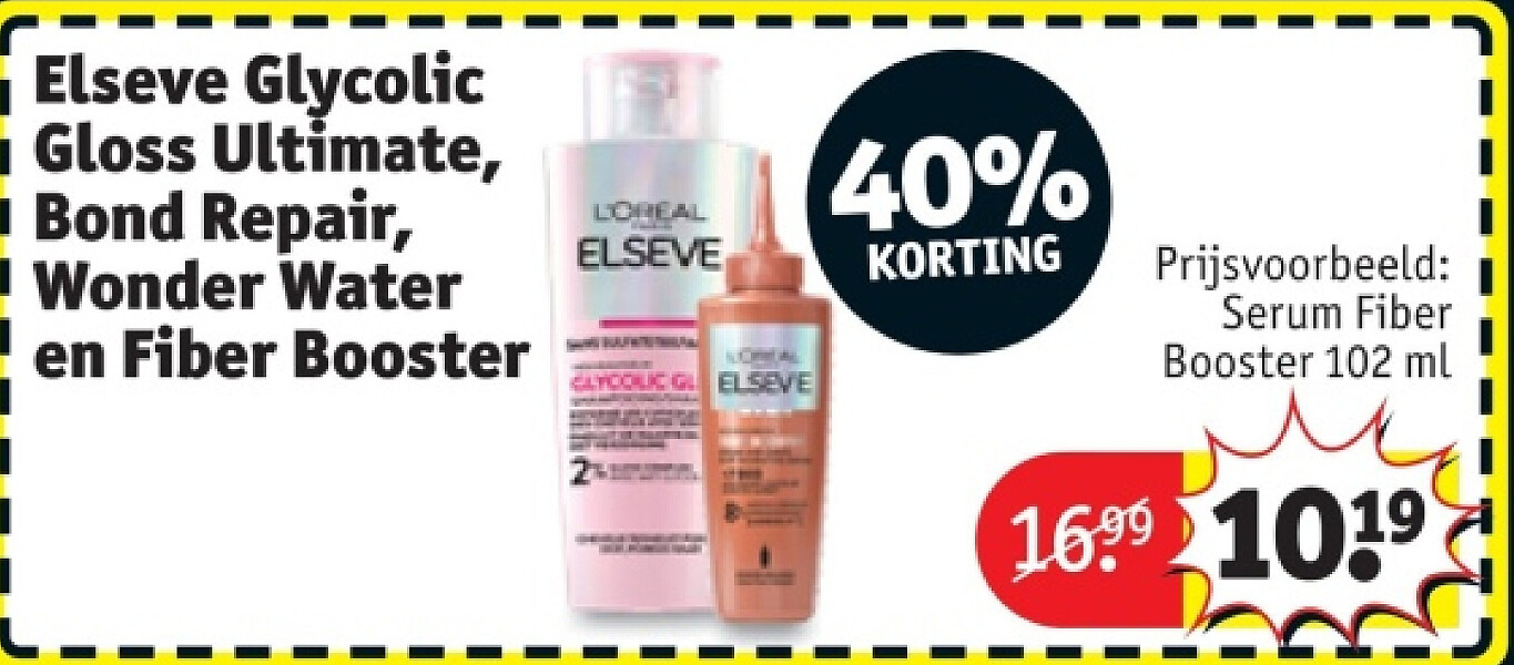 Elseve Glycolic Gloss Ultimate, Bond Repair, Wonder Water en Fiber Booster