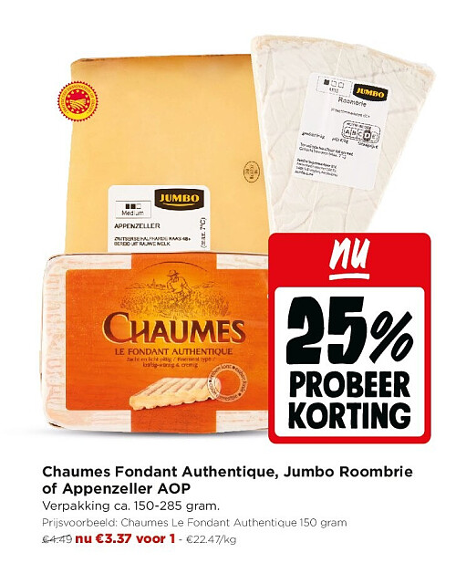 Chaumes Fondant Authentique, Jumbo Roombrie of Appenzeller AOP