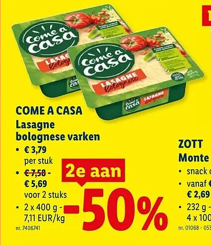 COME A CASA Lasagne Come casa bolognese varken