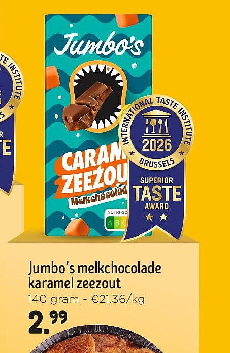 Jumbo’s melkchocolade karamel zeezout