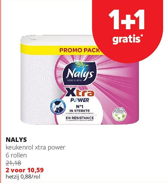 NALYS keukenrol xtra power 6 rollen