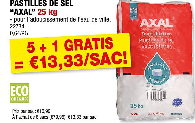 PASTILLES DE SEL “AXAL” 25 kg