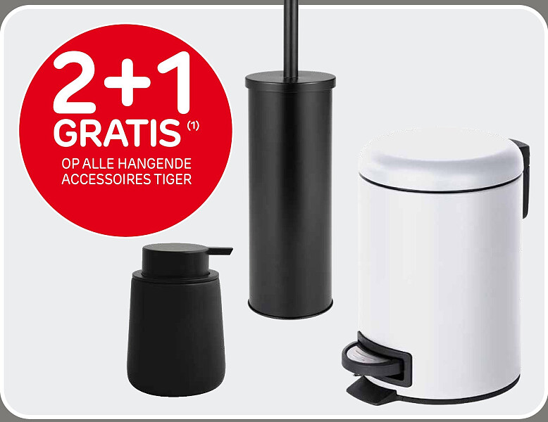 2+1 GRATIS op alle hangende accessoires Tiger