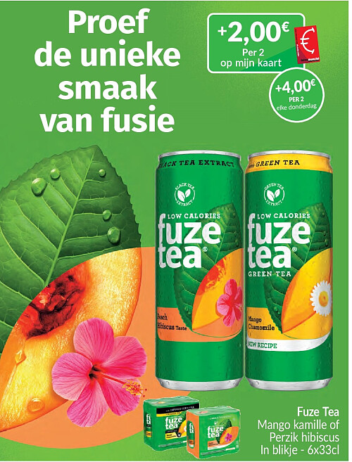 Fuze Tea Mango kamille of Perzik hibiscus - 6x33cl