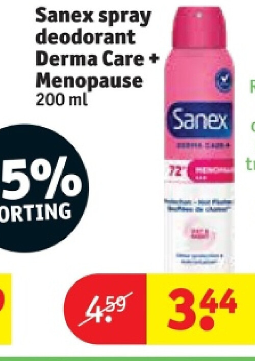 Sanex spray deodorant Derma Care + Menopause