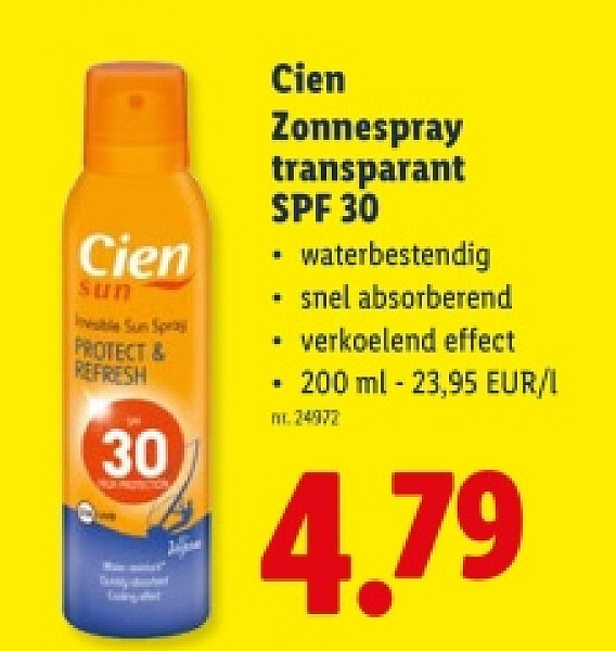 Zonnespray transparant SPF 30