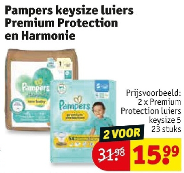 Pampers keysize luiers Premium Protection en Harmonie