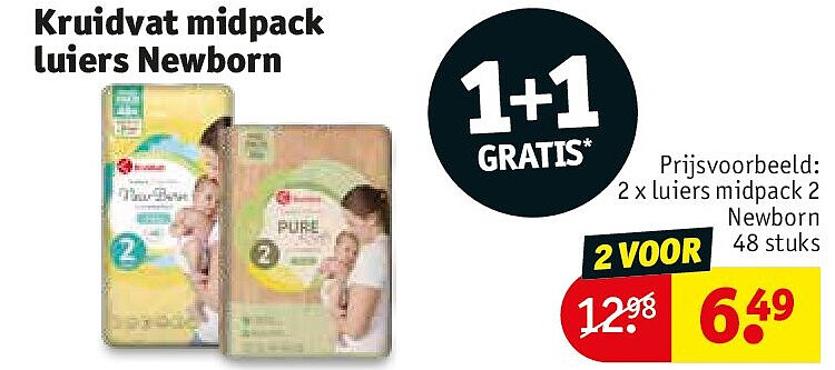 Kruidvat midpack luiers Newborn