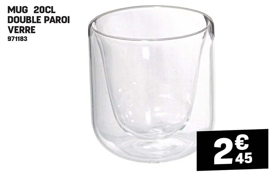 MUG 20CL DOUBLE PAROI VERRE