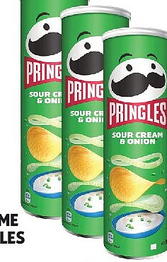 Chips tuiles crème et oignon Pringles 195 g