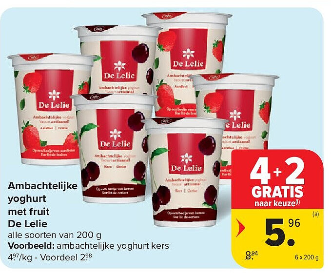 Ambachtelijke yoghurt met fruit De Lelie