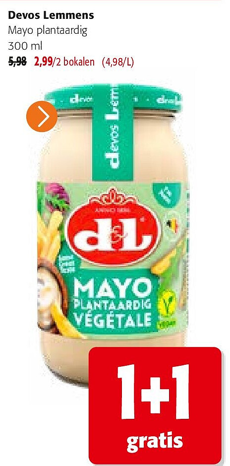 Devos Lemmens Mayo plantaardig 300 ml