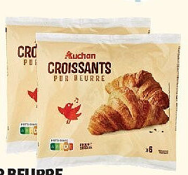 Croissants pur beurre surgelés Auchan