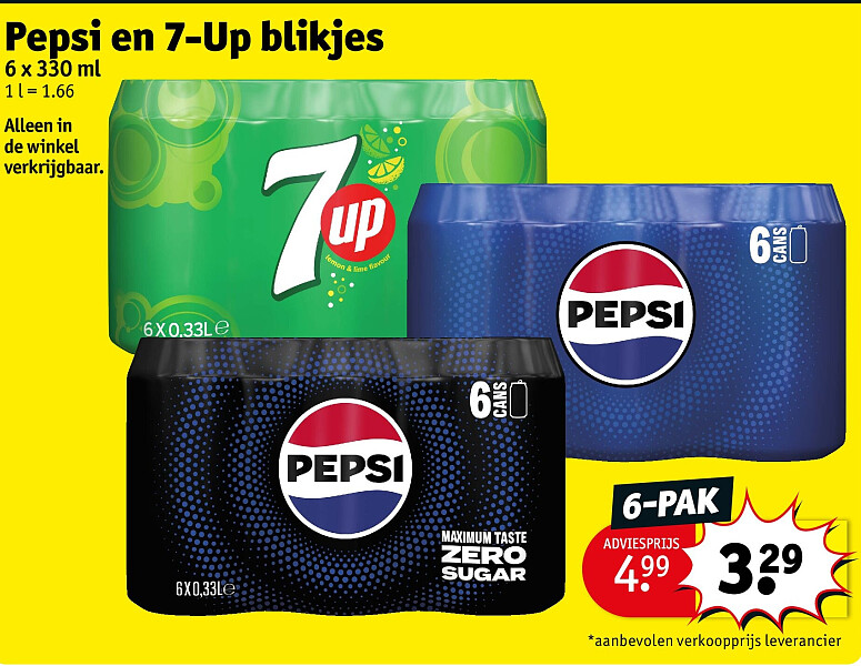 Pepsi en 7-Up blikjes