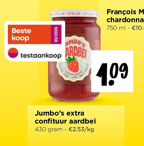 Jumbo’s extra confituur aardbei
