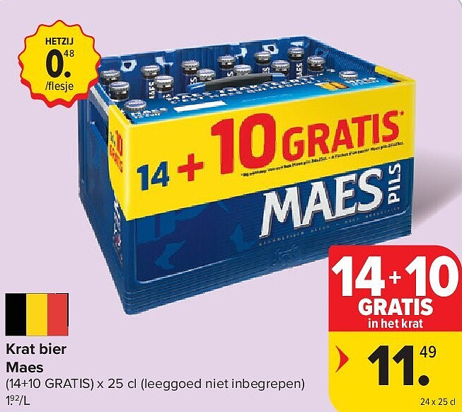 Krat bier Maes