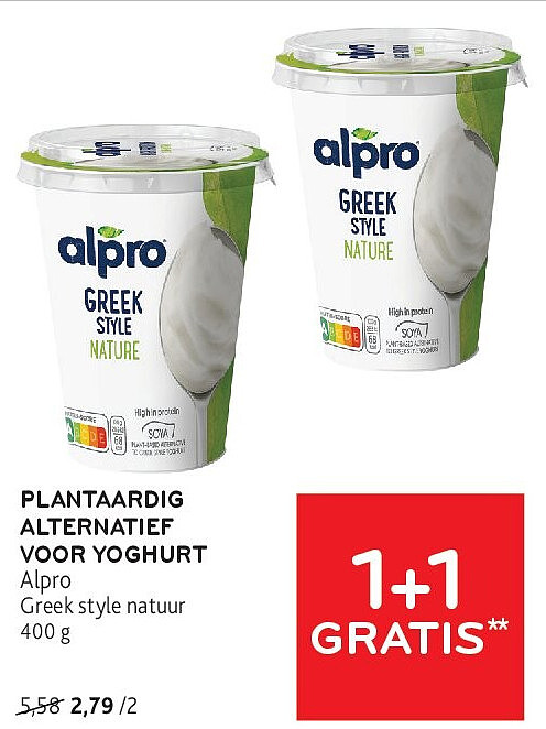 PLANTAARDIG ALTERNATIEF VOOR YOGHURT Alpro Greek style natuur 400 g