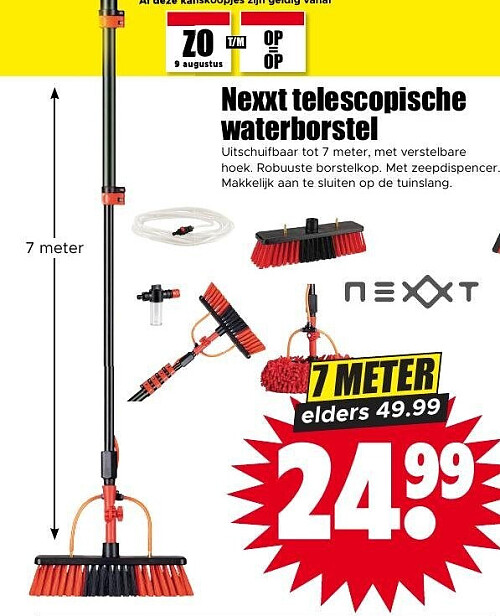 Nexxt telescopische waterborstel