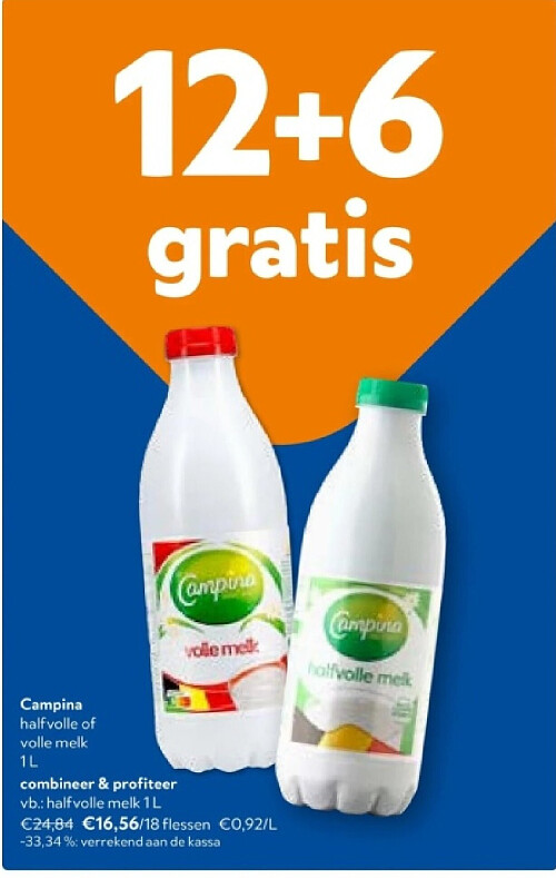 Campina halfvolle melk 1L
