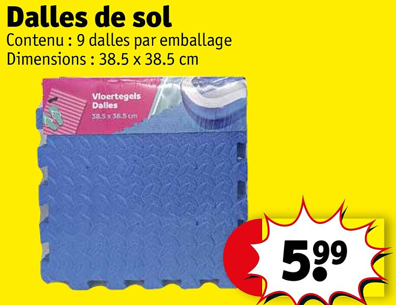 Dalles de sol 38.5 x 38.5 cm