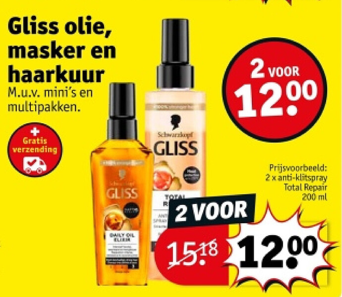 Gliss olie, masker en haarkuur