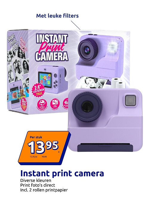 Instant print camera