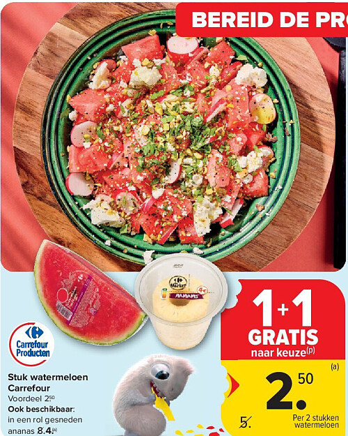 Stuk watermeloen Carrefour