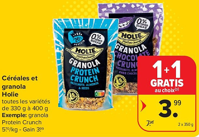 Céréales et granola Holie 2 x 350 g
