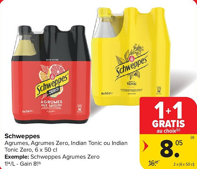 Schweppes 2 x (6 x 50 cl)