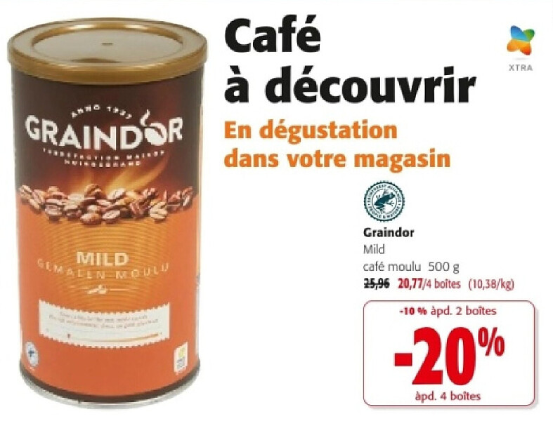 Graindor Mild café moulu 500 g