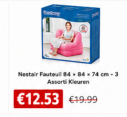 Nestair Fauteuil 84 x 84 x 74 cm - 3 Assorti Kleuren