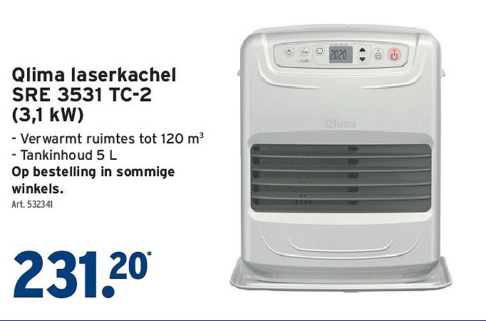 Qlima laserkachel SRE 3531 TC-2 (3,1 kW)