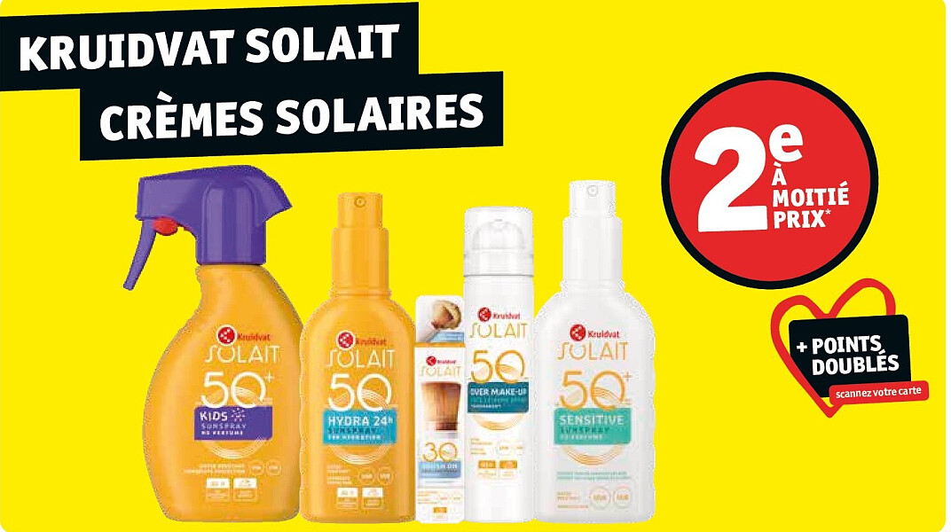 KRUIDVAT SOLAIT CRÈMES SOLAIRES