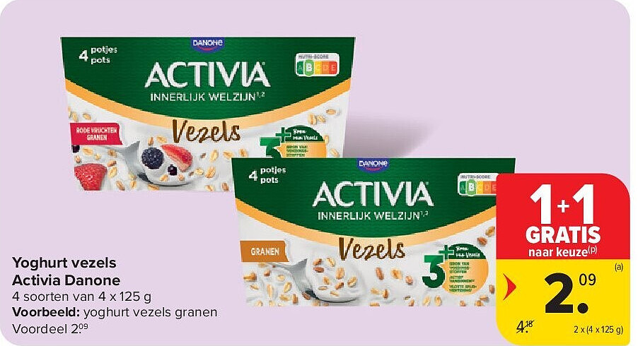 Yoghurt vezels Activia Danone