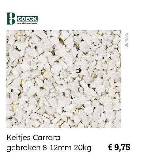 Keitjes Carrara gebroken 8-12mm 20kg