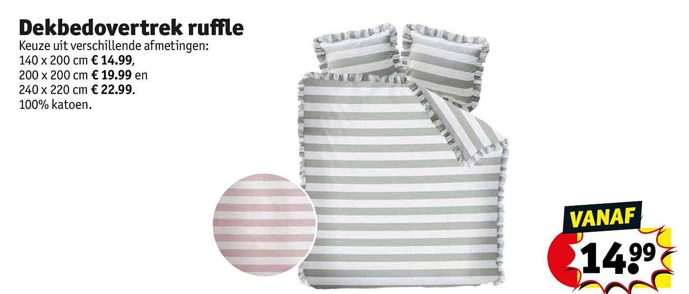 Dekbedovertrek ruffle
