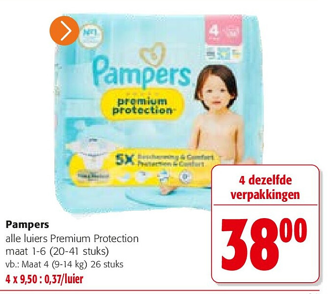 Pampers Maat 4 (9-14 kg) 26 stuks