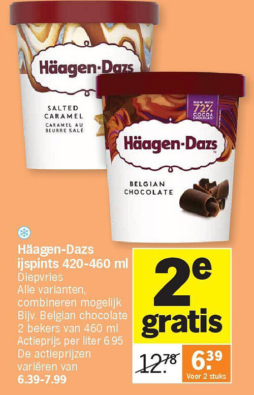 Häagen-Dazs ijspints 420-460 ml