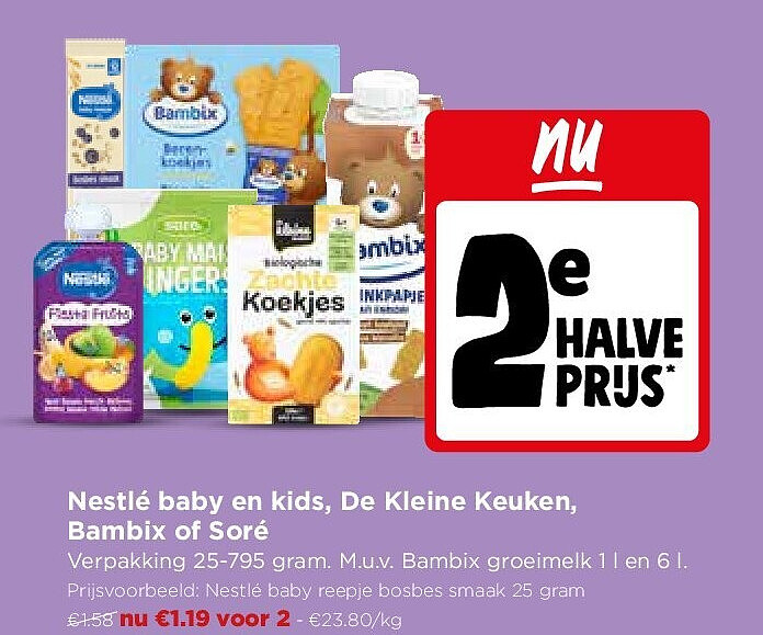 Nestlé baby en kids, De Kleine Keuken, Bambix of Soré