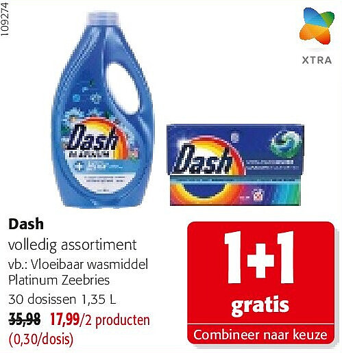 Dash Vloeibaar wasmiddel Platinum Zeebries 30 dosissen 1,35 L