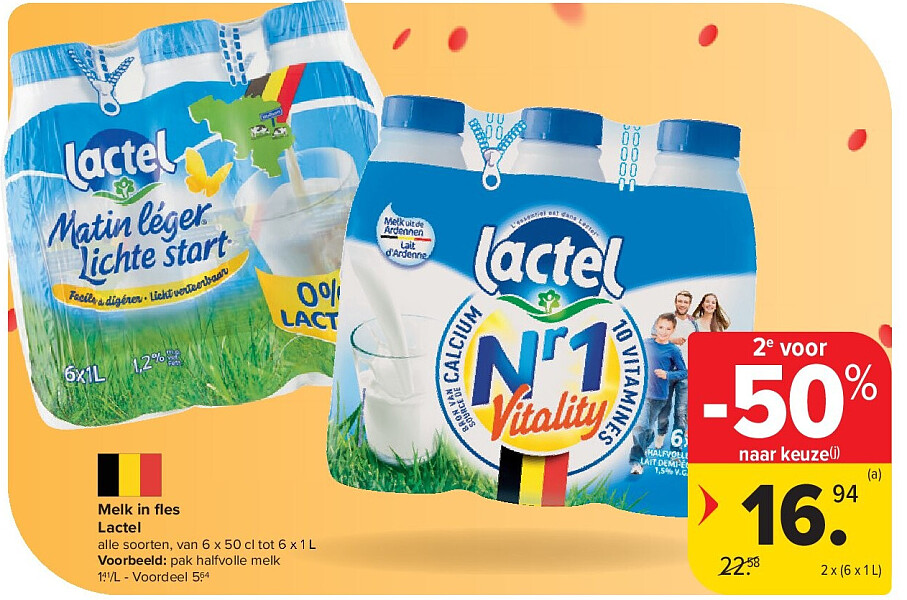 Melk in fl es Lactel