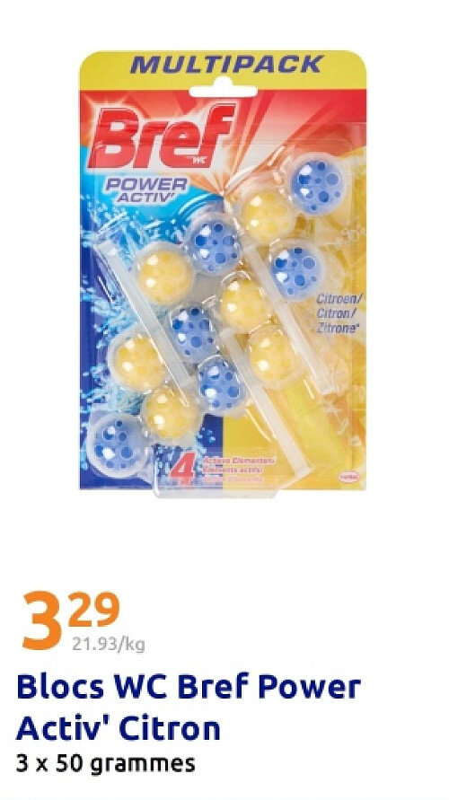 Blocs WC Bref Power Activ' Citron
